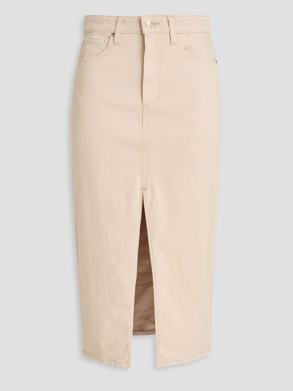 NWT PAIGE Angela Denim Midi Skirt